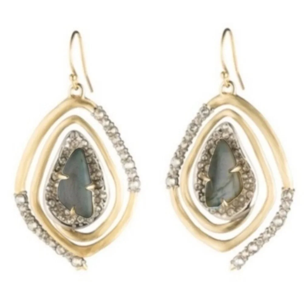 ALEXIS BITTAR • Roxbury Orbiting Gemstone Crystal Drop Earrings